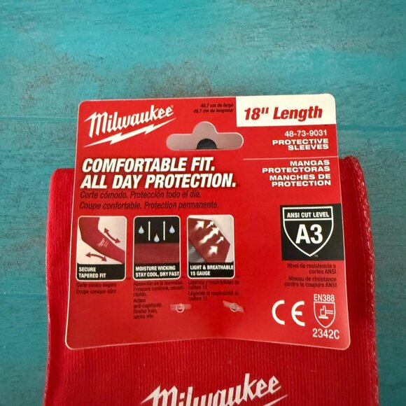 Milwaukee Tool 18" Protective Sleeves A3 Cut Level Protective Sleeves NEW - Picture 2 of 4